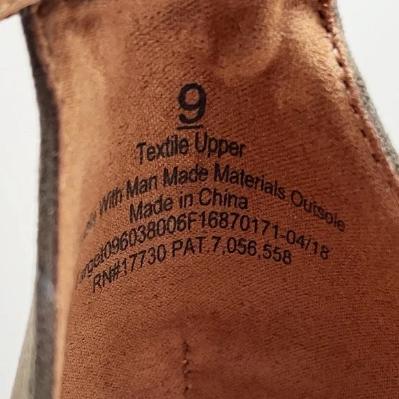 Target universal thread fall booties heel peep toe chunky wedge sandal green 9 - Picture 5 of 9